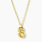 18K Gold Dipped 9mm Bamboo Initial Pendant Necklace