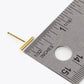 18K Gold Dipped 9mm Bar Stud Earrings