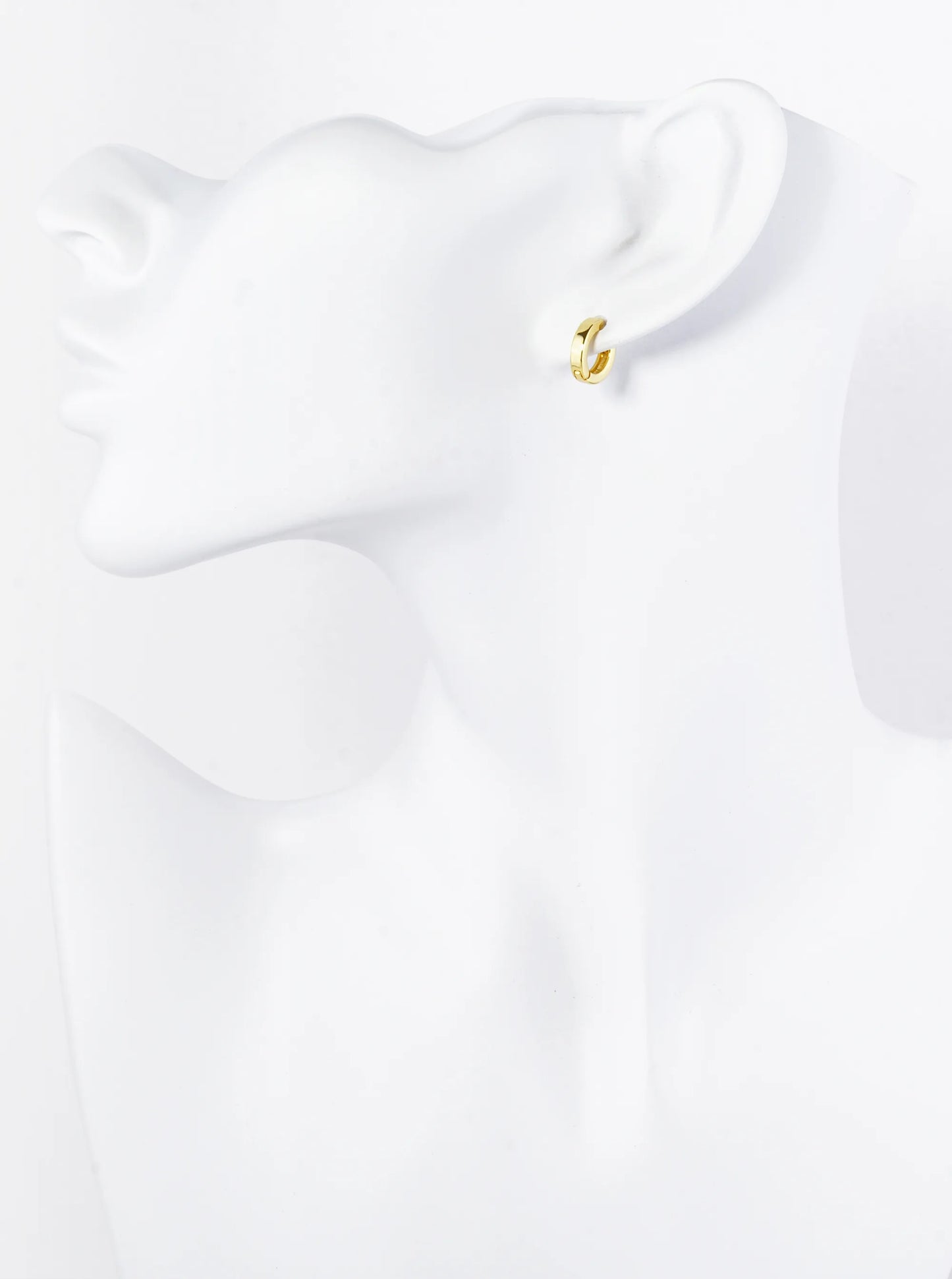 18K Gold Dipped 9mm Brass Huggie Hoop Earrings