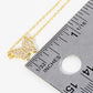 18K Gold Dipped 9mm Cubic Zirconia Pave Butterfly Brass Chain Anklet