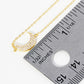18K Gold Dipped 9mm Cubic Zirconia Pave Crescent Moon Brass Chain Anklet