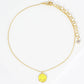 18K Gold Dipped 9mm Enamel Smiley Face Charm Brass Chain Anklet