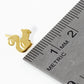 18K Gold Dipped 9mm Flat Squirrel Stud Earrings