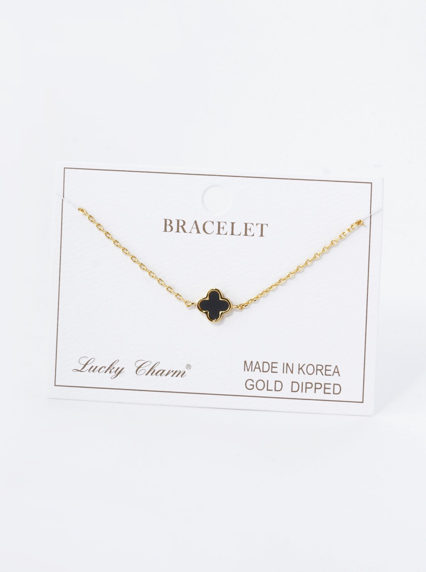 18K Gold Dipped 9mm Quatrefoil Chain Bracelet