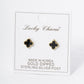 18K Gold Dipped 9mm Quatrefoil Stud Earrings