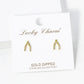 18K Gold Dipped 9mm Wishbone Stud Earrings