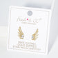 18K Gold Dipped Angel Wings Cubic Zirconia Stud Earrings