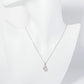 18K Gold Dipped Ball Textured Encased In Brass 12mm CZ Teardrop Stone Pendant Necklace