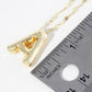 18K Gold Dipped Brass Bubble Initial Pendant Necklace