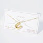 18K Gold Dipped Brass Bubble Initial Pendant Necklace