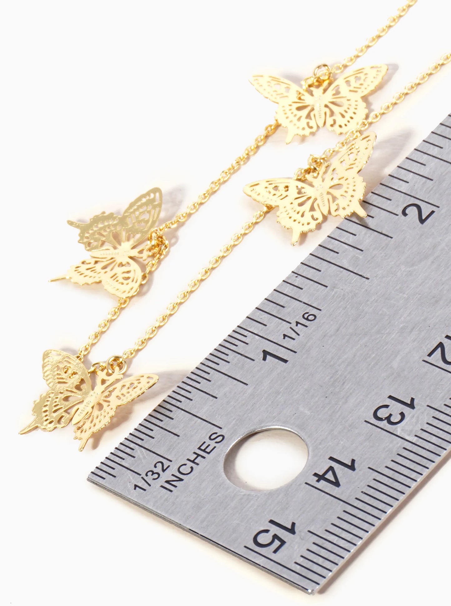 18K Gold Dipped Brass Butterflies Chain Anklet