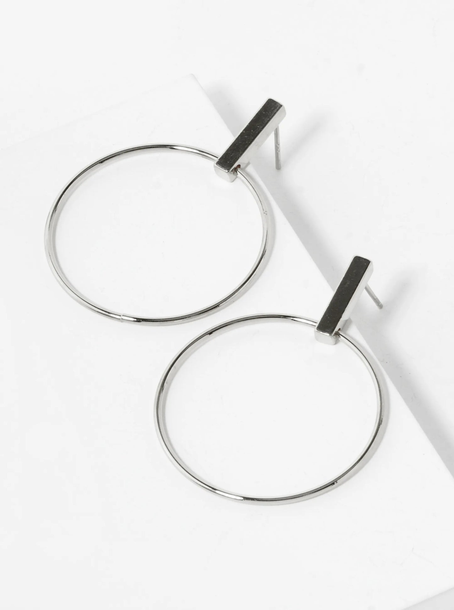 18K Gold Dipped Brass Door Knocker Sterling Silver Post Dangle Earrings