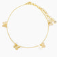 18K Gold Dipped Brass Filigree Small Butterflies Chain Anklet