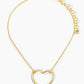 18K Gold Dipped Brass Heart Chain Anklet