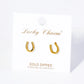 18K Gold Dipped Brass Horseshoe Stud Earrings