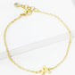 18K Gold Dipped Brass Initial Chain Bracelet