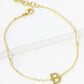 18K Gold Dipped Brass Initial Chain Bracelet