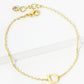 18K Gold Dipped Brass Initial Chain Bracelet