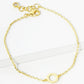 18K Gold Dipped Brass Initial Chain Bracelet