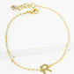 18K Gold Dipped Brass Initial Chain Bracelet
