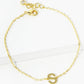 18K Gold Dipped Brass Initial Chain Bracelet