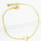 18K Gold Dipped Brass Initial Chain Bracelet