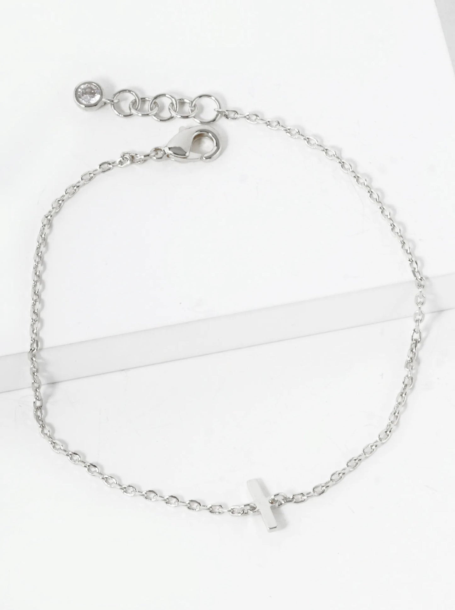 18K Gold Dipped Brass Initial Chain Bracelet