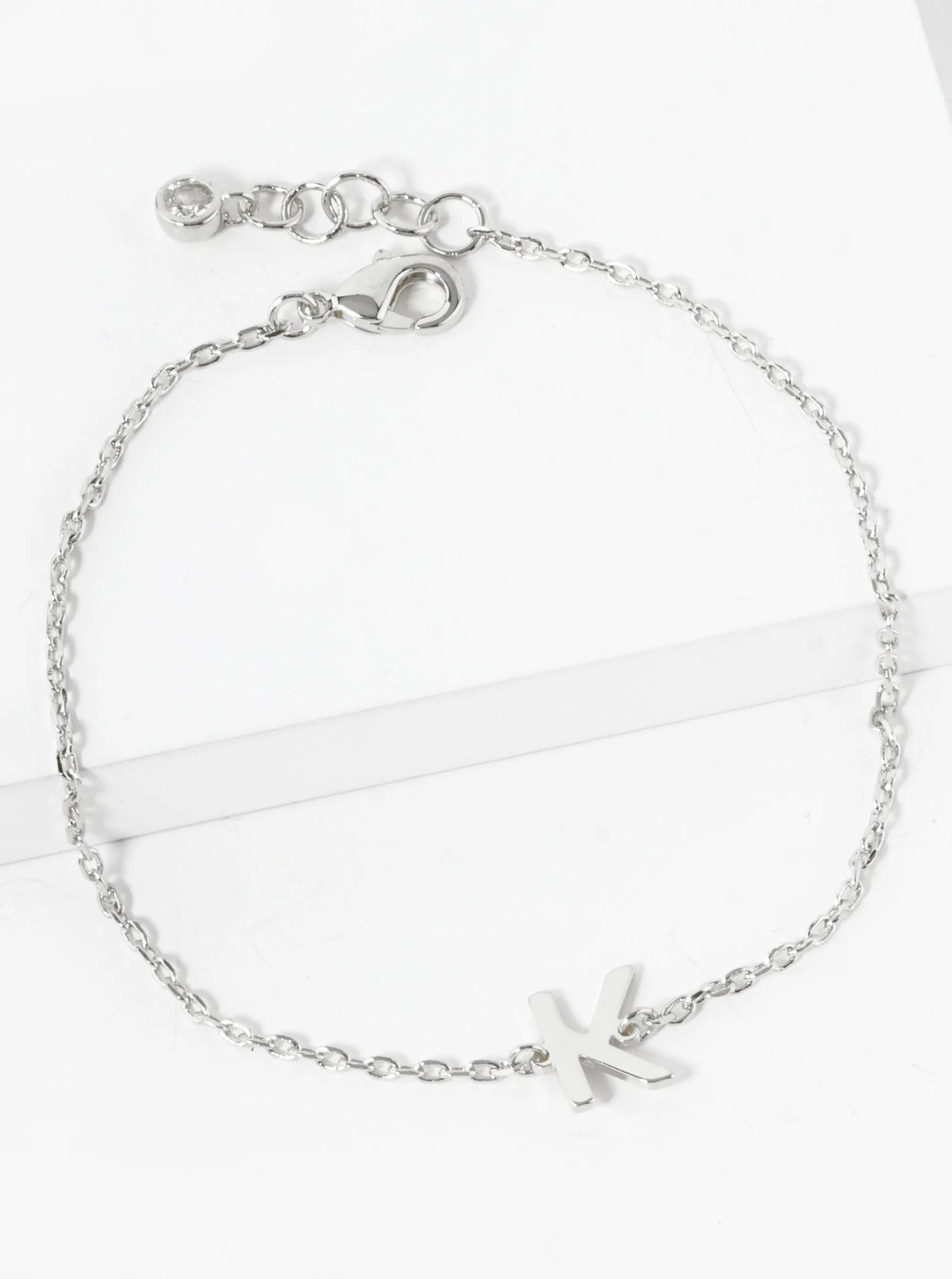 18K Gold Dipped Brass Initial Chain Bracelet