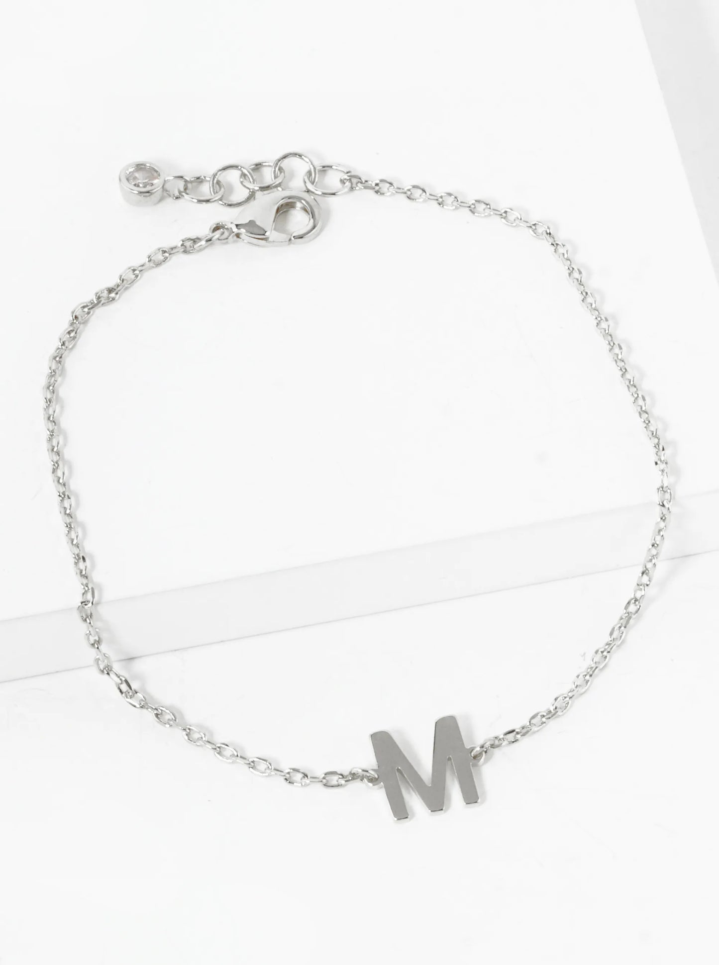 18K Gold Dipped Brass Initial Chain Bracelet