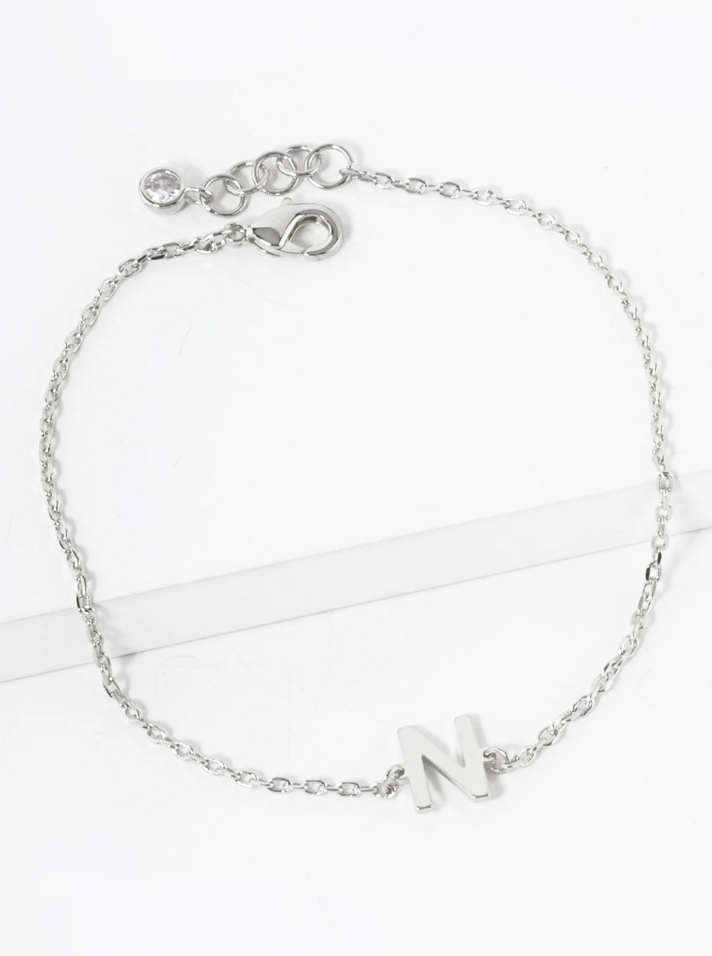 18K Gold Dipped Brass Initial Chain Bracelet