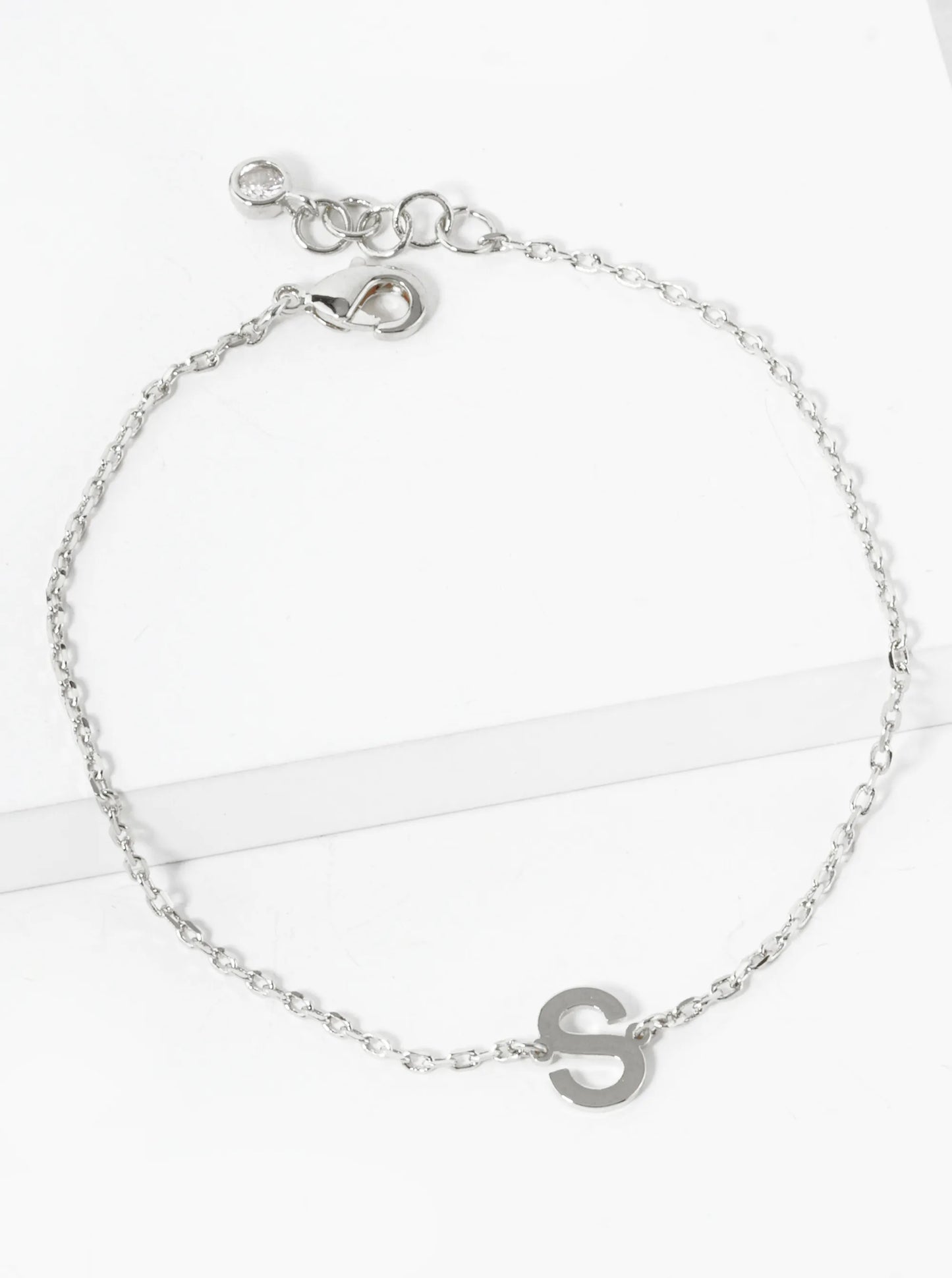 18K Gold Dipped Brass Initial Chain Bracelet