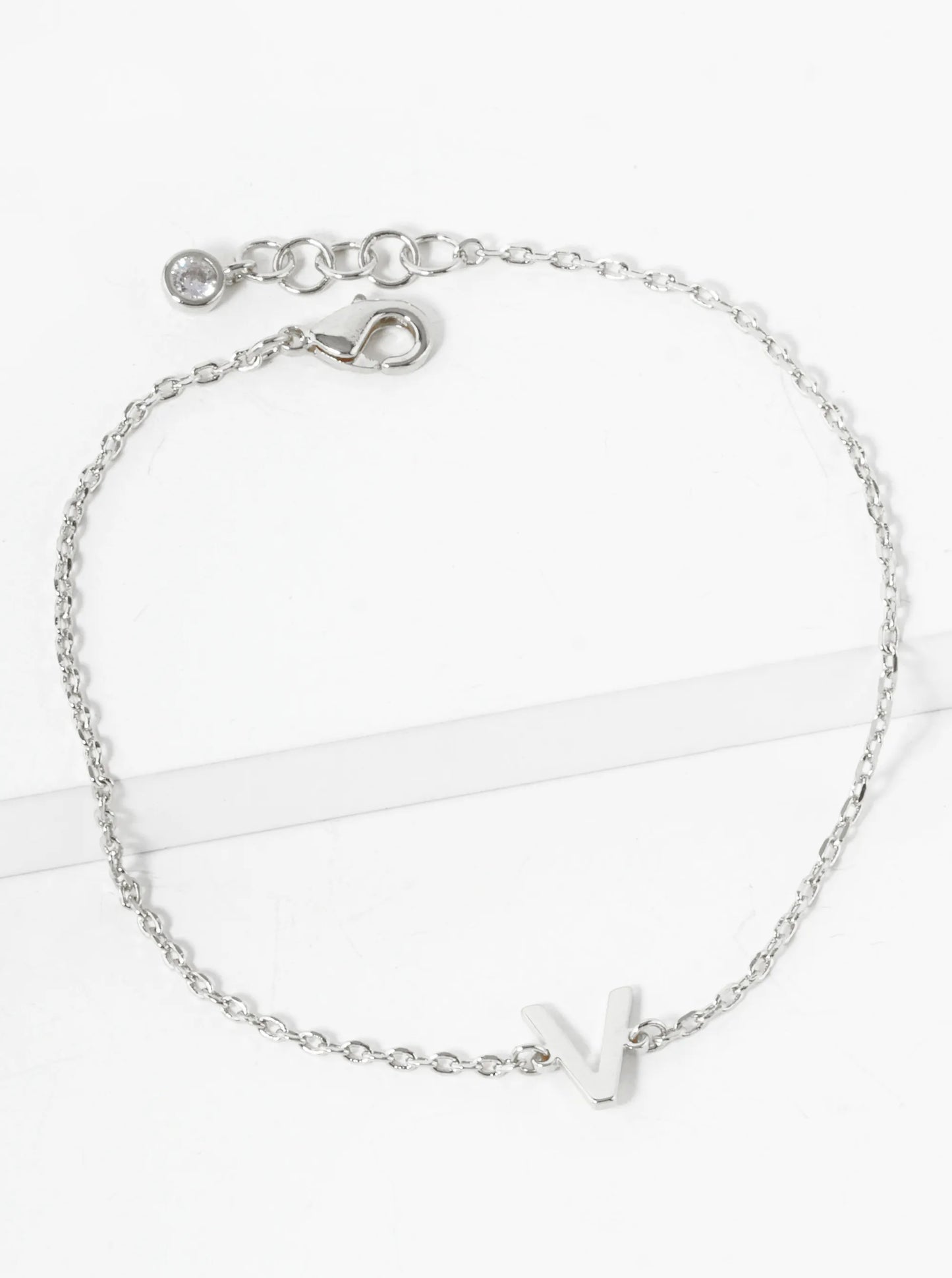 18K Gold Dipped Brass Initial Chain Bracelet