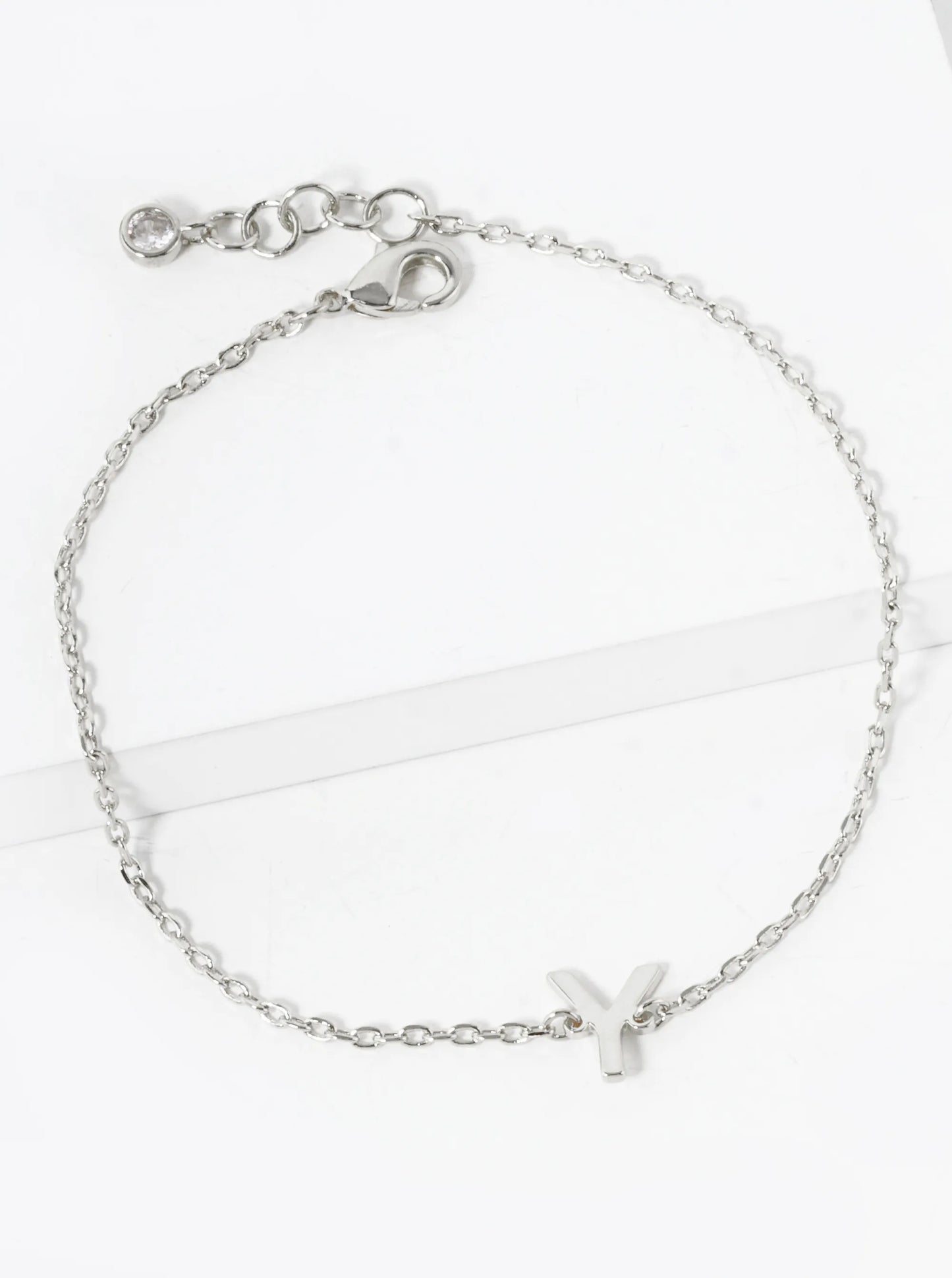 18K Gold Dipped Brass Initial Chain Bracelet