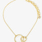 18K Gold Dipped Brass Interlocking Two Circles Chain Anklet