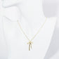 18K Gold Dipped Brass Ribbon Bow Pendant Necklace
