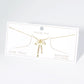 18K Gold Dipped Brass Ribbon Bow Pendant Necklace