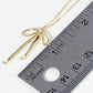 18K Gold Dipped Brass Ribbon Bow Pendant Necklace