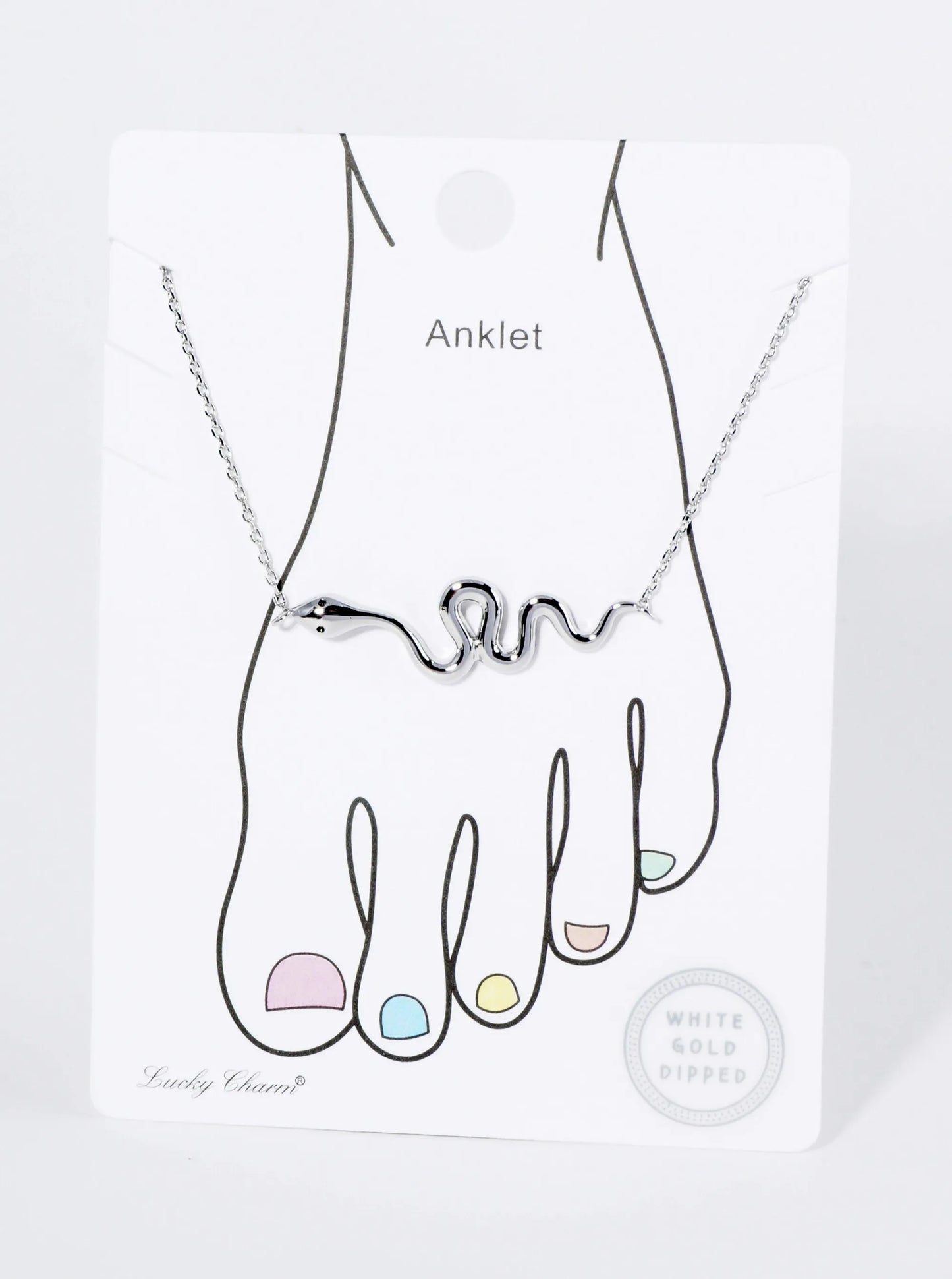 18K Gold Dipped Brass Snake Chain Anklet