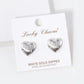 18K Gold Dipped Brushed Brass 13mm Puffy Heart Stud Earrings