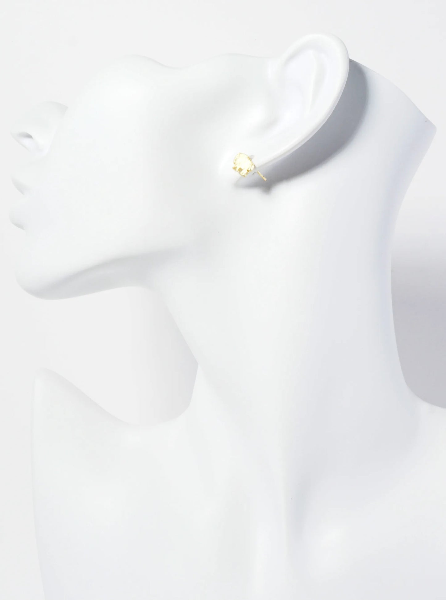 18K Gold Dipped Brushed Brass Buffalo Stud Earrings