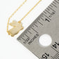 18K Gold Dipped Brushed Brass Rabbit Pendant Necklace