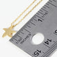 18K Gold Dipped Brushed Brass Starfish Sea Star Pendant Necklace