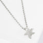 18K Gold Dipped Brushed Brass Starfish Sea Star Pendant Necklace