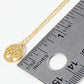 18K Gold Dipped Brushed Brass Tree Of Life Pendant Necklace