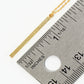 18K Gold Dipped Brushed Brass Vertical Bar Pendant Necklace