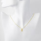 18K Gold Dipped Brushed Cross Pendant Necklace