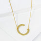 18K Gold Dipped Brushed Metal Initial Alphabet Letter Pendant Necklace