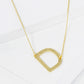 18K Gold Dipped Brushed Metal Initial Alphabet Letter Pendant Necklace