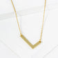 18K Gold Dipped Brushed Metal Initial Alphabet Letter Pendant Necklace