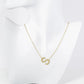 18K Gold Dipped Brushed Metal Initial Alphabet Letter Pendant Necklace
